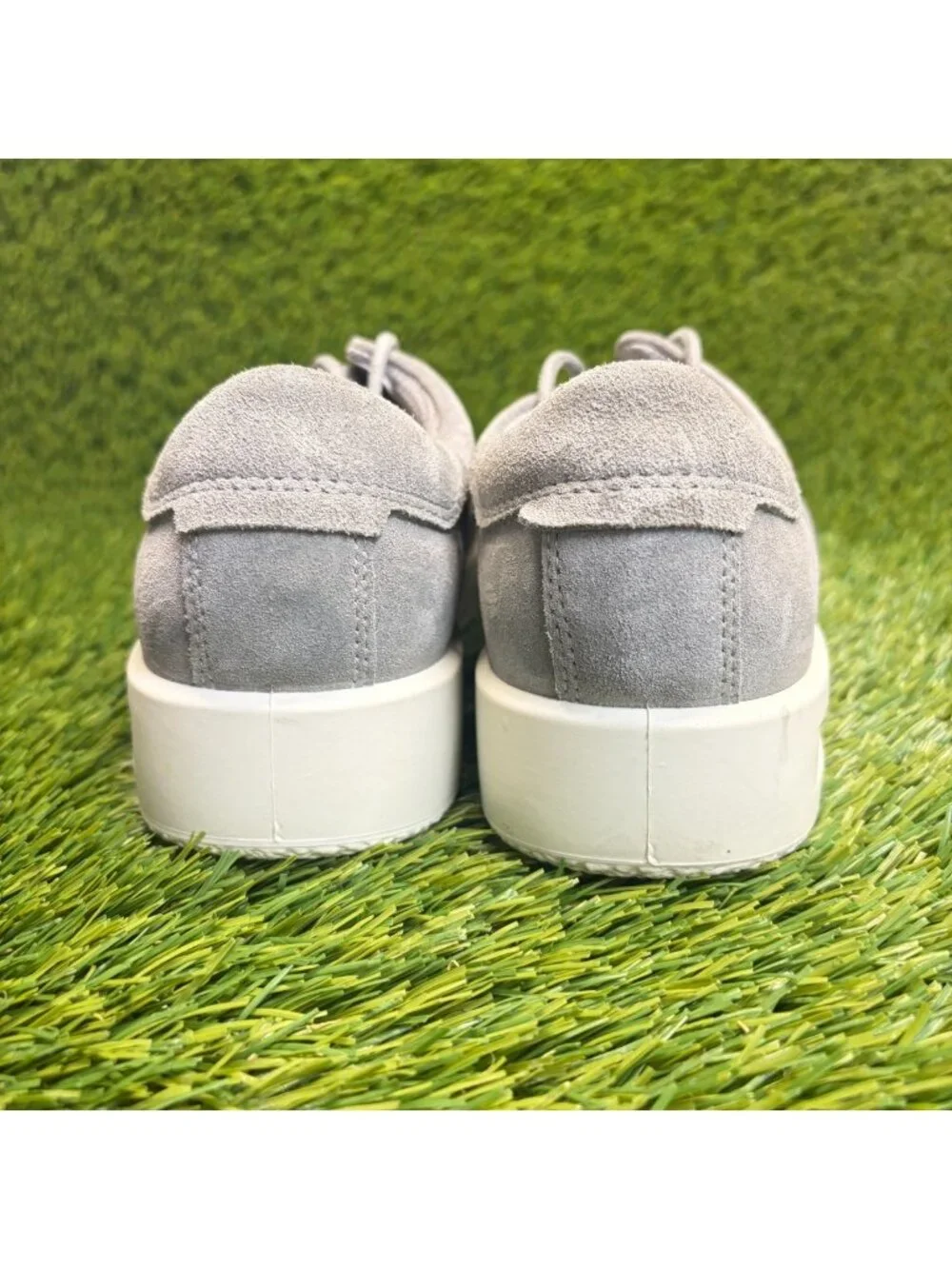 Ecco Corksphere 1 Womens Size 8 Gray White Athletic Leather Shoes Sneakers
